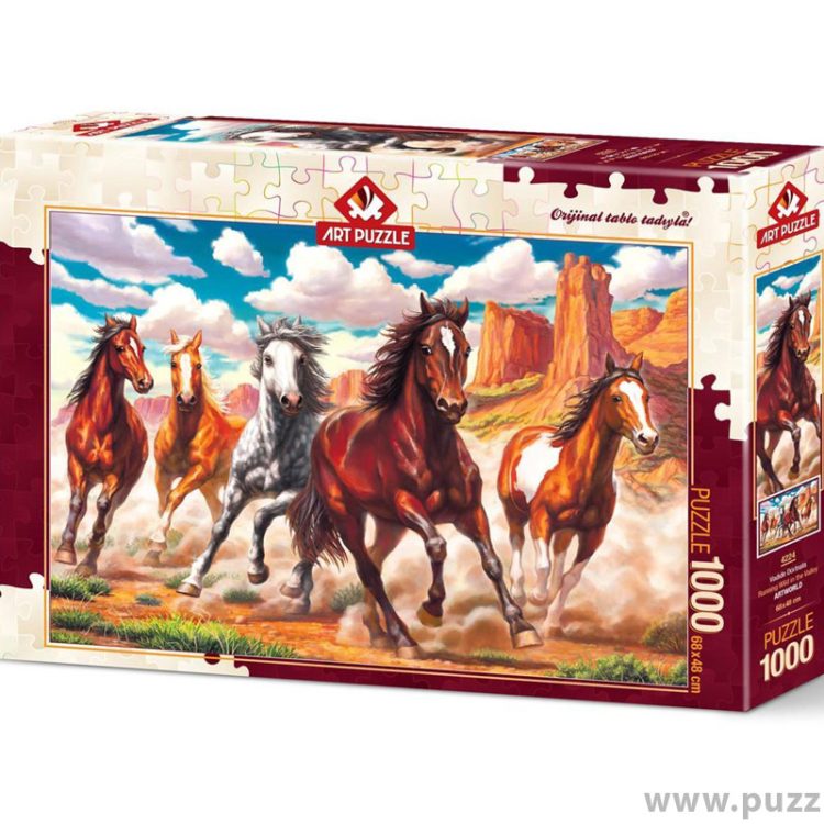 Art puzzle Running Wild in the Valley 1000 κομμάτια