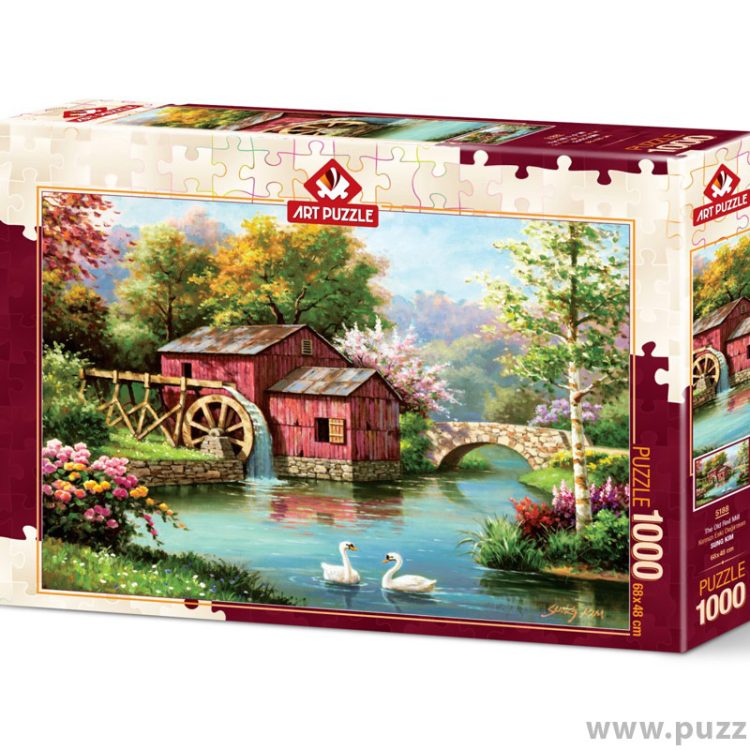Art puzzle Red Old Mill 1000 κομμάτια