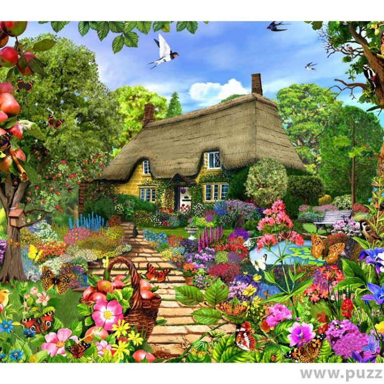 Bluebird puzzle English Cottage Garden 1500 κομμάτια