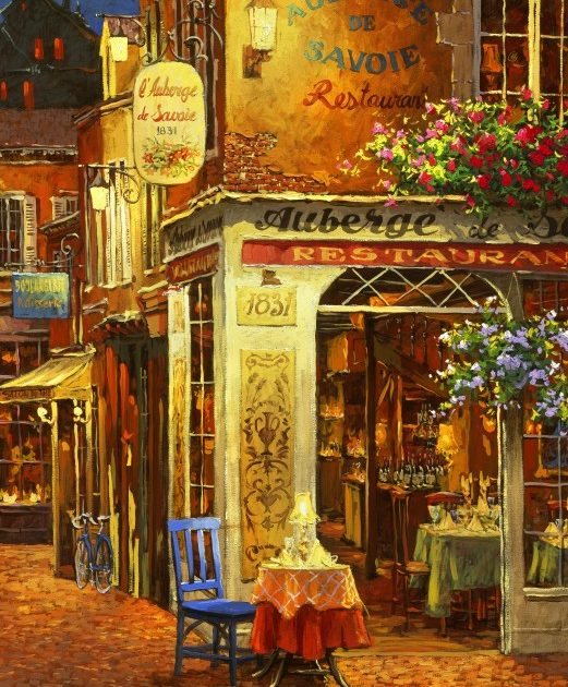 Bluebird puzzle Auberge de Savoie Restaurant 1000 κομμάτια