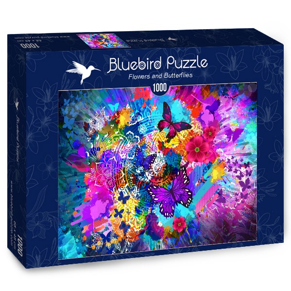 Bluebird puzzle Flowers and Butterflies 1000 κομμάτια