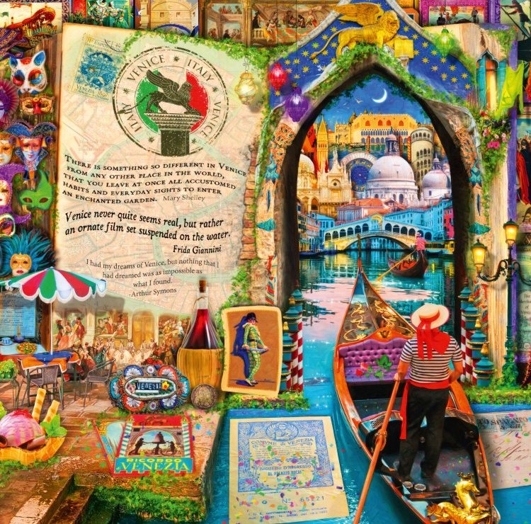 Bluebird puzzle Life is an Open Book Venice 1000 κομμάτια