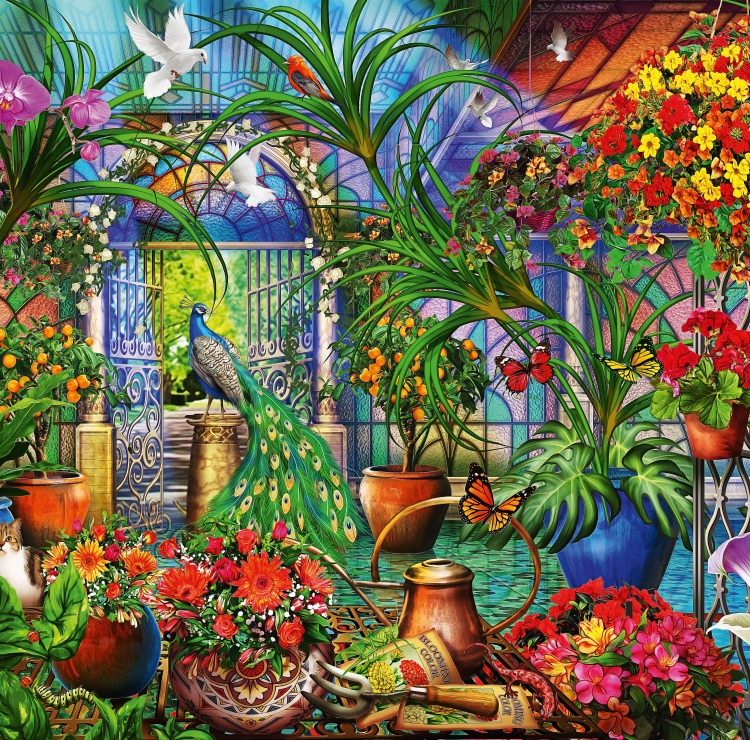 Bluebird puzzle Tropical Green House 1000 κομμάτια