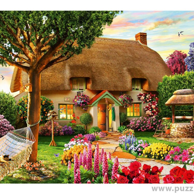Bluebird puzzle Thatched Cottage 1000 κομμάτια
