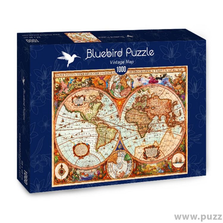 Bluebird puzzle Vintage Map 1000 κομμάτια