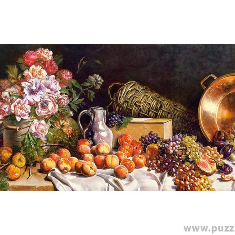 Castorland puzzle Spirit Life with Flowers and Fruit on a Table 600 κομμάτια (B-060108)