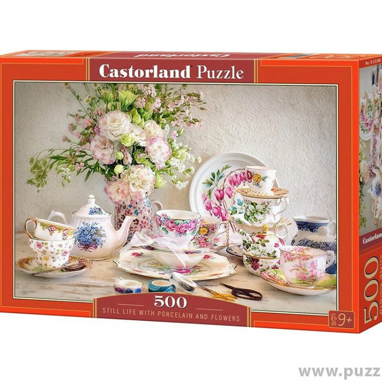 Castorland puzzle Still Life with Porcelain and Flowers 500 κομμάτια (B-53384)