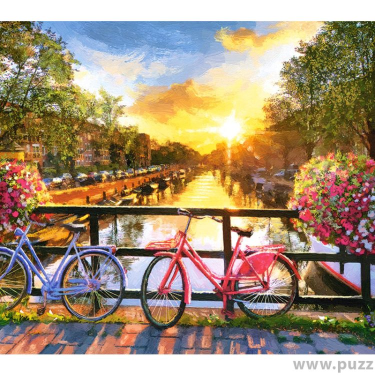 Castorland puzzle Picturesque Amsterdam with Bicycles 1000 κομμάτια (C-104536-2)
