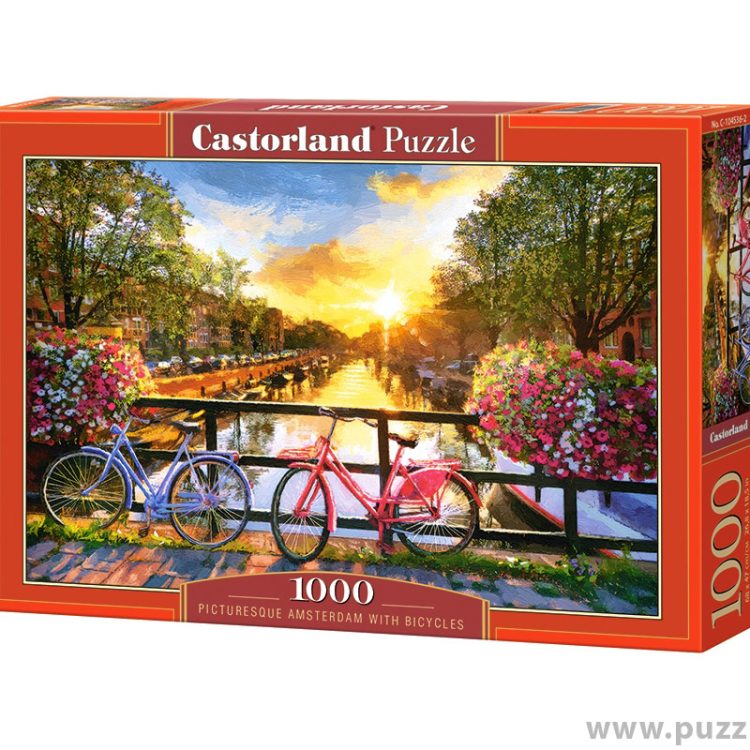 Castorland puzzle Picturesque Amsterdam with Bicycles 1000 κομμάτια (C-104536-2)