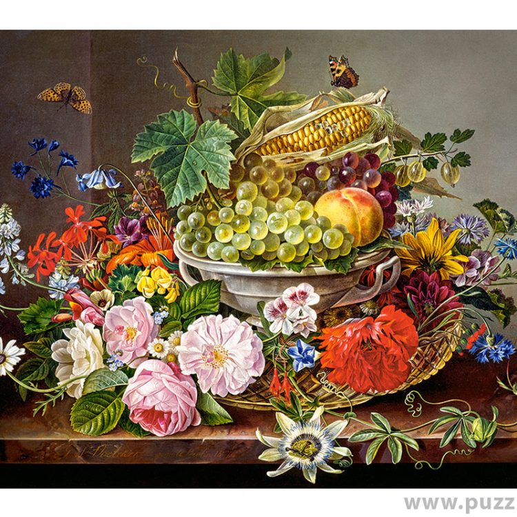 Castorland puzzle Still life with Flowers and Fruit Basket 2000 κομμάτια (C-200658-2)