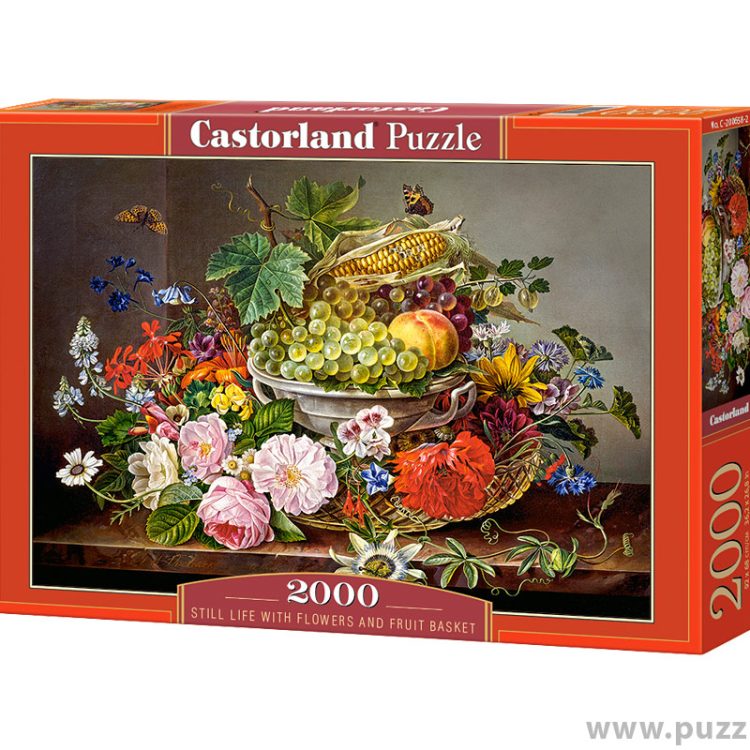 Castorland puzzle Still life with Flowers and Fruit Basket 2000 κομμάτια (C-200658-2)