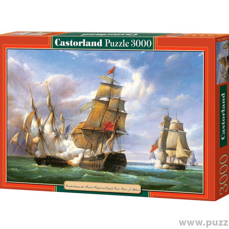 Castorland puzzle Copy of Combat between the French Frigata "La Canonniere" and English Vessel "The Tremendous" 3000 κομμάτια (C-300037-2)