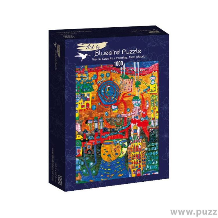Bluebird puzzle Hundertwasser - The 30 Days Fax Painting, 1996 1000 κομμάτια