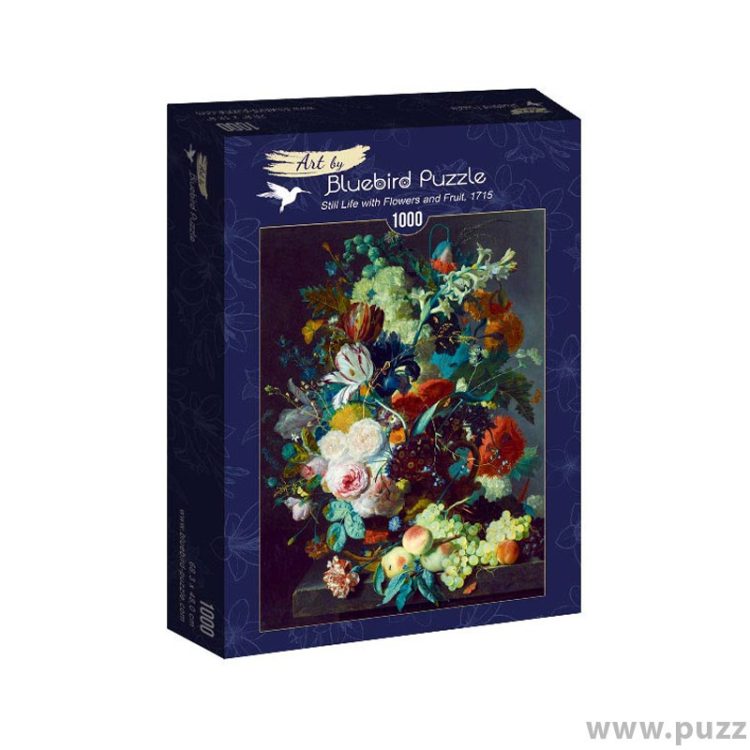 Bluebird puzzle Jan Van Huysum - Still Life with Flowers and Fruit, 1715 1000 κομμάτια