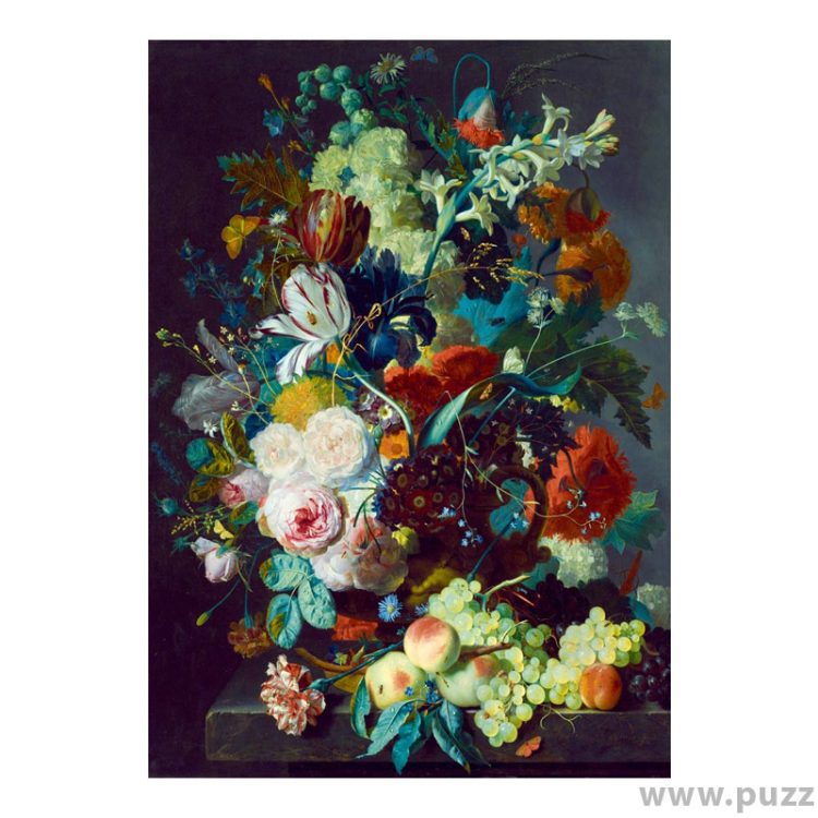 Bluebird puzzle Jan Van Huysum - Still Life with Flowers and Fruit, 1715 1000 κομμάτια