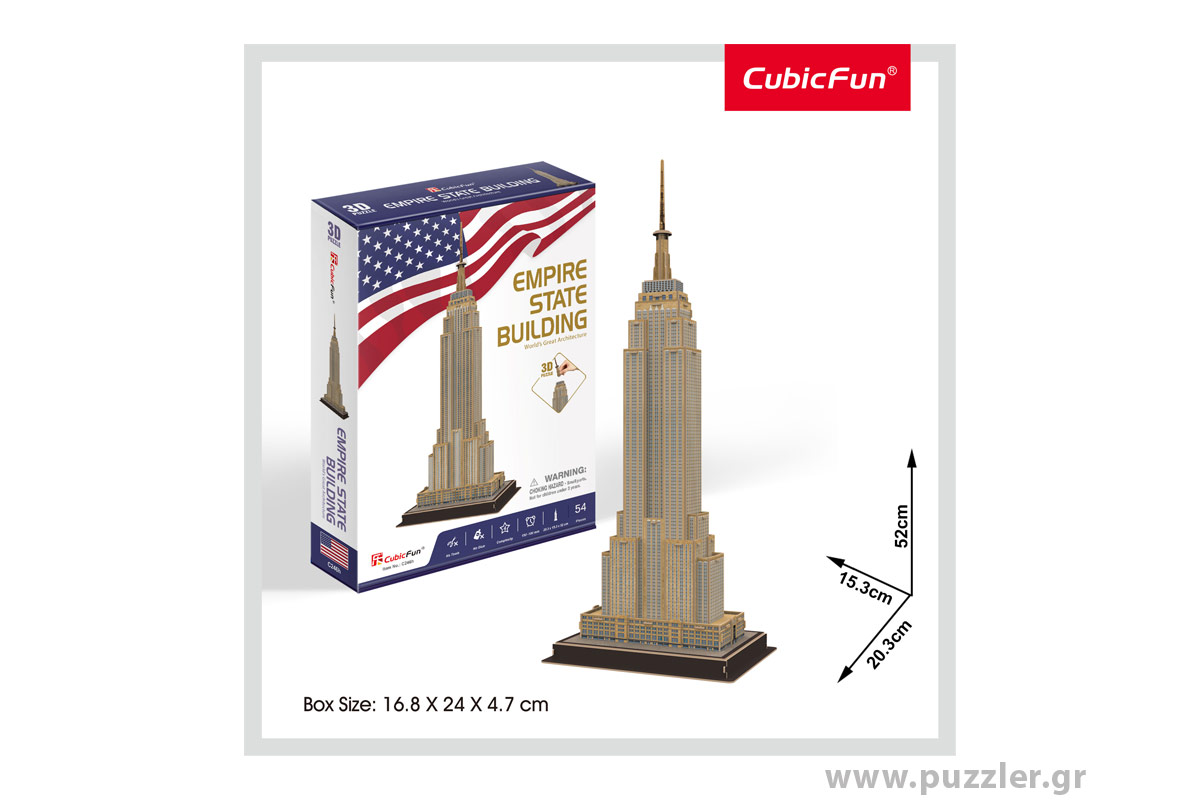 Cubic Fun 3D Puzzle C246h Empire State Building 54 κομμάτια