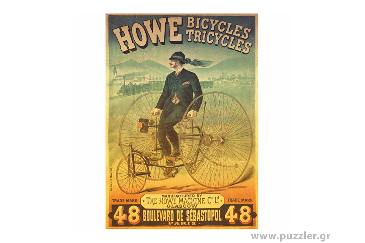 D-Toys puzzle Vintage Posters - Howe, Bicycles Tricycles 1000 κομμάτια