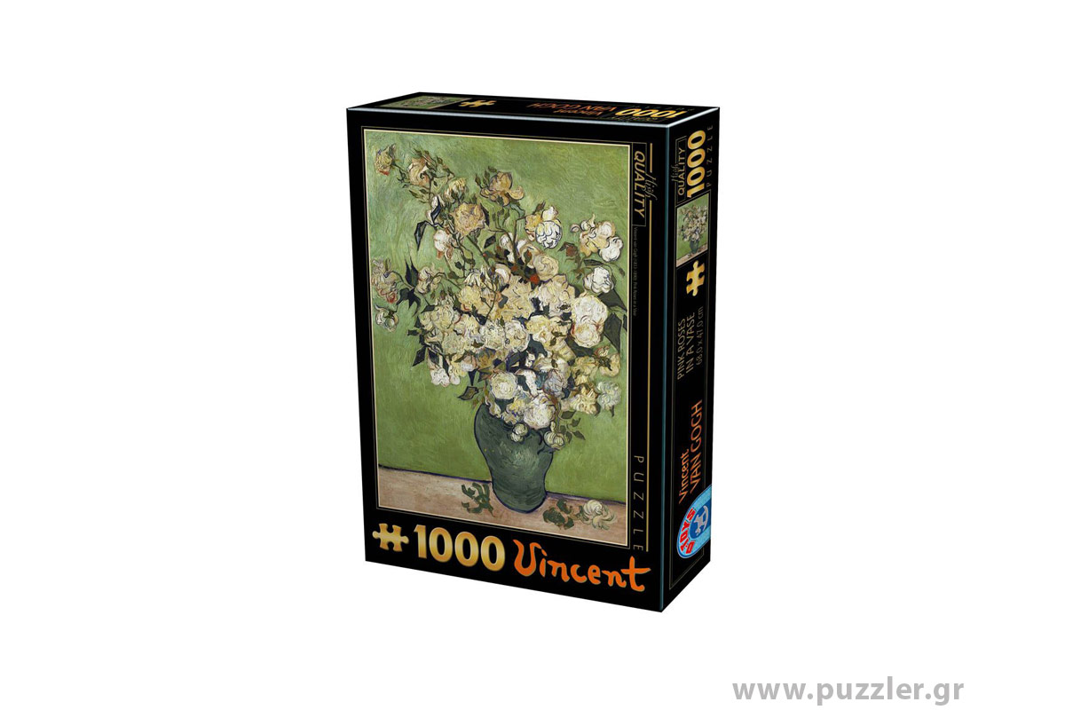 D-Toys puzzle Vincent Van Gogh - Pink Roses in a Vase 1000 κομμάτια