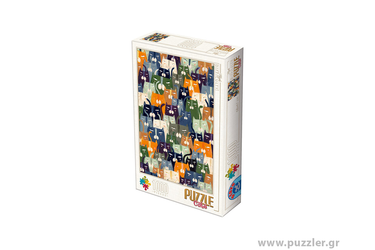 D-Toys puzzle Andrea Kürti - Cats 1000 κομμάτια